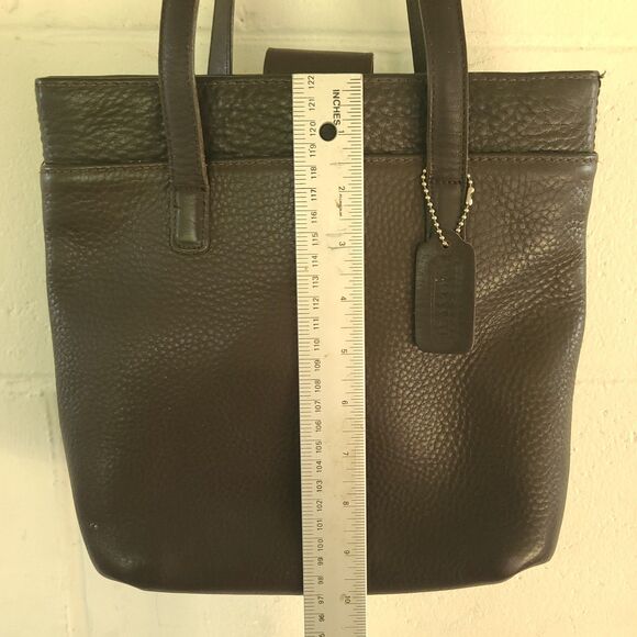 COACH Vintage Leather Shoulder Bag Classic Brown Pebble Leather Purse K9p-6810 - Picture 9 of 16